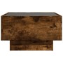 Mesa de centro y LED madera ingeniería roble ahumado 50x50x30cm de , Mesas de centro - Ref: Foro24-847508, Precio: 108,15 €, ...