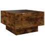 Mesa de centro y LED madera ingeniería roble ahumado 50x50x30cm de , Mesas de centro - Ref: Foro24-847508, Precio: 108,15 €, ...