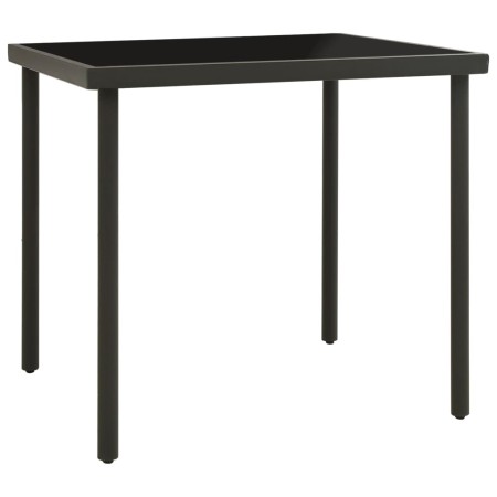 Mesa de comedor jardín vidrio y acero gris antracita 80x80x72cm de vidaXL, Mesas de jardín - Ref: Foro24-313092, Precio: 88,9...