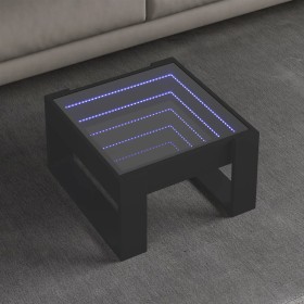 Mesa de centro con Infinity LED negro 50x53x30 cm de , Mesas de centro - Ref: Foro24-847624, Precio: 101,99 €, Descuento: %