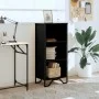 Schwarzes Regal aus Holzwerkstoff 50x31x106 cm von , Bücherregale und Regale - Ref: Foro24-848604, Preis: 49,94 €, Rabatt: %