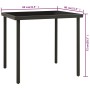 Anthracite gray glass and steel garden dining table 80x80x72cm by vidaXL, Garden tables - Ref: Foro24-313092, Price: 88,44 €,...