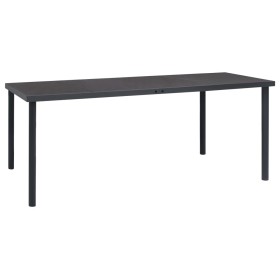 Anthracite gray steel garden dining table 190x90x74 cm by vidaXL, Garden tables - Ref: Foro24-313088, Price: 163,99 €, Discou...