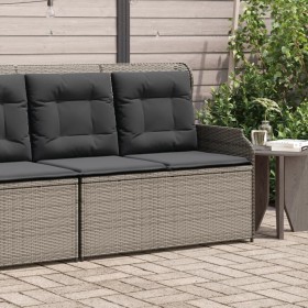 Garten-Liegesessel mit grauen Kissen aus synthetischem Rattan. von , Gartenbänke - Ref: Foro24-368939, Preis: 206,99 €, Rabat...