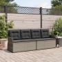 Reclining garden armchair with gray synthetic rattan cushions by , garden benches - Ref: Foro24-368939, Price: 206,22 €, Disc...