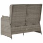 Reclining garden armchair with gray synthetic rattan cushions by , garden benches - Ref: Foro24-368939, Price: 206,22 €, Disc...