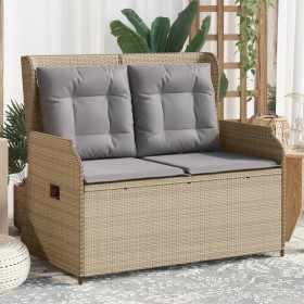 Garden reclining armchair with beige synthetic rattan cushions by , garden benches - Ref: Foro24-368958, Price: 210,10 €, Dis...