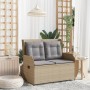 Garden reclining armchair with beige synthetic rattan cushions by , garden benches - Ref: Foro24-368958, Price: 210,10 €, Dis...