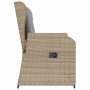 Sillón reclinable de jardín con cojines ratán sintético beige de , Bancos de jardín - Ref: Foro24-368958, Precio: 210,10 €, D...