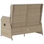 Garden reclining armchair with beige synthetic rattan cushions by , garden benches - Ref: Foro24-368958, Price: 210,10 €, Dis...