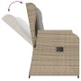 Garden reclining armchair with beige synthetic rattan cushions by , garden benches - Ref: Foro24-368958, Price: 210,10 €, Dis...