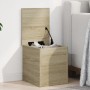 Storage box made of engineered oak wood in Sonoma oak finish, measuring 30x35x35 cm. by , Storage trunks - Ref: Foro24-840669...