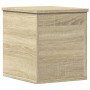 Storage box made of engineered oak wood in Sonoma oak finish, measuring 30x35x35 cm. by , Storage trunks - Ref: Foro24-840669...