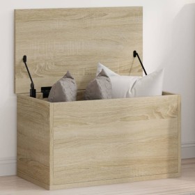 Aufbewahrungsbox aus Eichenholz in Sonoma-Optik, 60x35x35 cm. von , Aufbewahrungskisten - Ref: Foro24-840676, Preis: 56,58 €,...