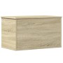 Caja de almacenaje madera ingeniería roble sonoma 60x35x35 cm de , Baúles de almacenamiento - Ref: Foro24-840676, Precio: 57,...