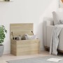 Storage box made of engineered oak wood in Sonoma oak, measuring 60x35x35 cm. by , Storage trunks - Ref: Foro24-840676, Price...