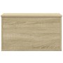 Caja de almacenaje madera ingeniería roble sonoma 60x35x35 cm de , Baúles de almacenamiento - Ref: Foro24-840676, Precio: 57,...