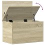 Caja de almacenaje madera ingeniería roble sonoma 60x35x35 cm de , Baúles de almacenamiento - Ref: Foro24-840676, Precio: 57,...