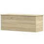 Caja de almacenaje madera ingeniería roble sonoma 90x35x35 cm de , Baúles de almacenamiento - Ref: Foro24-840683, Precio: 73,...