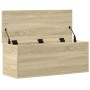 Caja de almacenaje madera ingeniería roble sonoma 90x35x35 cm de , Baúles de almacenamiento - Ref: Foro24-840683, Precio: 73,...