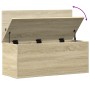 Caja de almacenaje madera ingeniería roble sonoma 90x35x35 cm de , Baúles de almacenamiento - Ref: Foro24-840683, Precio: 73,...