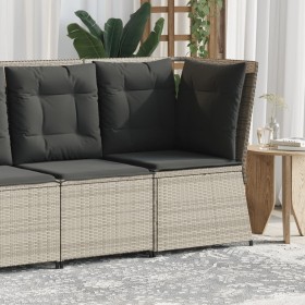 Corner garden sofa with light gray synthetic rattan cushions by , Outdoor sofas - Ref: Foro24-368987, Price: 117,55 €, Discou...