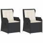 Reclining garden armchairs with 2 black synthetic rattan cushions by , Outdoor sofas - Ref: Foro24-368991, Price: 236,64 €, D...