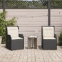 Reclining garden armchairs with 2 black synthetic rattan cushions by , Outdoor sofas - Ref: Foro24-368991, Price: 236,85 €, D...