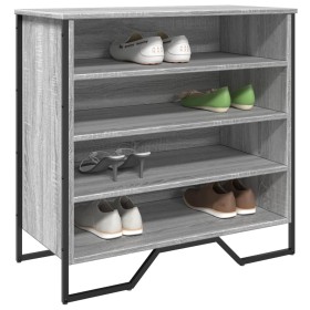 Zapatero de madera de ingeniería gris Sonoma 80x38x78 cm de , Zapateros y organizadores de calzado - Ref: Foro24-848652, Prec...