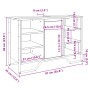 Waschbeckenunterschrank aus Sonoma-Eichenholz in Ingenieursholzoptik, 91x35x60 cm. von , Badezimmermöbel - Ref: Foro24-848665...