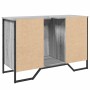 Waschbeckenunterschrank aus grauer Sonoma-Ingenieurholzmaserung für das Badezimmer, 91x35x60 cm. von , Badezimmermöbel - Ref:...