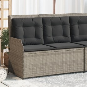 Garten-Liegesessel mit grauen Kissen aus synthetischem Rattan. von , Gartenbänke - Ref: Foro24-368951, Preis: 208,99 €, Rabat...