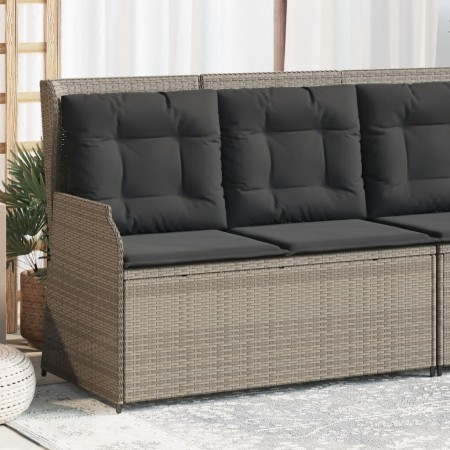 Reclining garden armchair with gray synthetic rattan cushions by , garden benches - Ref: Foro24-368951, Price: 208,54 €, Disc...