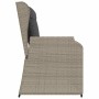 Reclining garden armchair with gray synthetic rattan cushions by , garden benches - Ref: Foro24-368951, Price: 208,54 €, Disc...