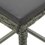 3-piece gray synthetic rattan bar garden table and chairs set by vidaXL, Furniture sets for kitchens and dining rooms - Ref: ...