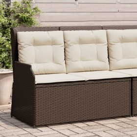 Reclining garden armchair with brown synthetic rattan cushions by , garden benches - Ref: Foro24-368947, Price: 206,99 €, Dis...