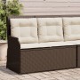 Reclining garden armchair with brown synthetic rattan cushions by , garden benches - Ref: Foro24-368947, Price: 205,91 €, Dis...