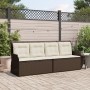 Reclining garden armchair with brown synthetic rattan cushions by , garden benches - Ref: Foro24-368947, Price: 205,91 €, Dis...