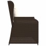 Reclining garden armchair with brown synthetic rattan cushions by , garden benches - Ref: Foro24-368947, Price: 205,91 €, Dis...