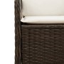 Reclining garden armchair with brown synthetic rattan cushions by , garden benches - Ref: Foro24-368947, Price: 205,91 €, Dis...