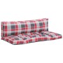 Cushions for pallet sofa, 2 units, red checkered fabric. by , Cushions for chairs and sofas - Ref: Foro24-360935, Price: 57,9...