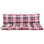 Cushions for pallet sofa, 2 units, red checkered fabric. by , Cushions for chairs and sofas - Ref: Foro24-360935, Price: 57,9...