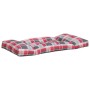 Cushions for pallet sofa, 2 units, red checkered fabric. by , Cushions for chairs and sofas - Ref: Foro24-360935, Price: 57,9...