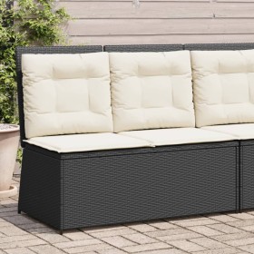 Reclining garden armchair with black synthetic rattan cushions by , garden benches - Ref: Foro24-368964, Price: 189,99 €, Dis...