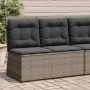 Reclining garden armchair with gray synthetic rattan cushions by , garden benches - Ref: Foro24-368966, Price: 184,79 €, Disc...