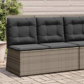 Reclining garden armchair with gray synthetic rattan cushions by , garden benches - Ref: Foro24-368966, Price: 185,99 €, Disc...