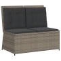 Reclining garden armchair with gray synthetic rattan cushions by , garden benches - Ref: Foro24-368966, Price: 184,79 €, Disc...