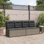 Reclining garden armchair with gray synthetic rattan cushions by , garden benches - Ref: Foro24-368966, Price: 184,79 €, Disc...