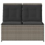 Reclining garden armchair with gray synthetic rattan cushions by , garden benches - Ref: Foro24-368966, Price: 184,79 €, Disc...