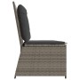 Reclining garden armchair with gray synthetic rattan cushions by , garden benches - Ref: Foro24-368966, Price: 184,79 €, Disc...